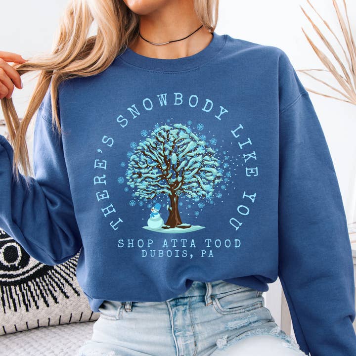 ATTA TOOD Wholesale - Wholesale Graphic Sweatshirt - Women's - Custom funny winter snowman graphic Christmas sweatshirt7