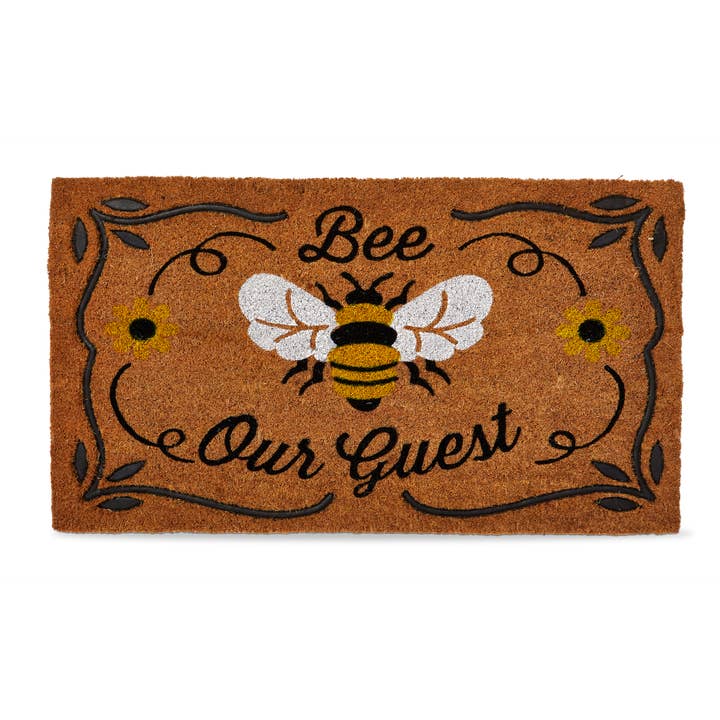 Bee Our Guest Coir Rubber Doormat Multi Everyday for wholesale by tag