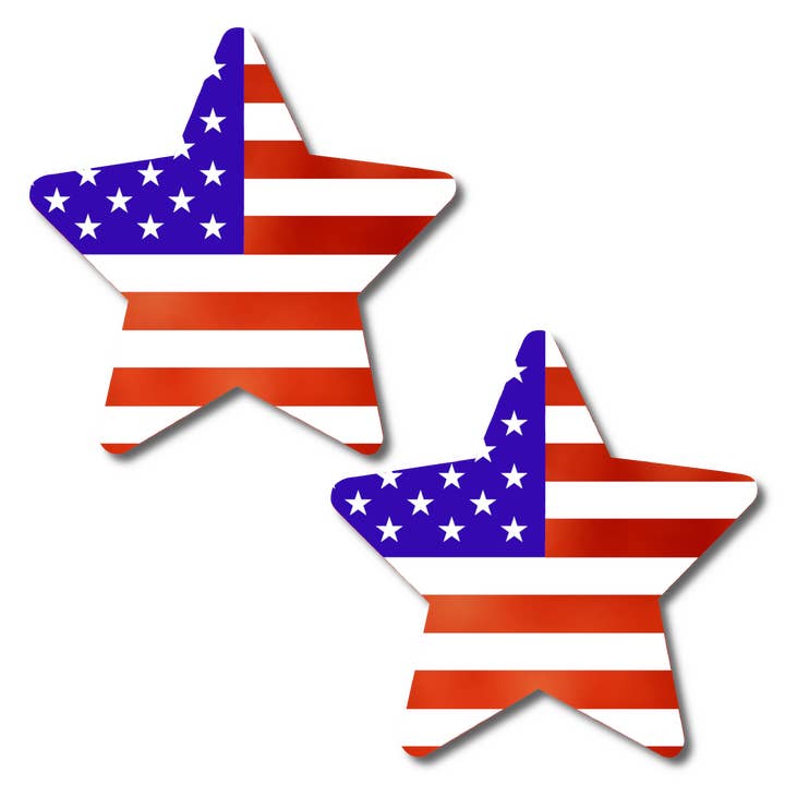 Niptees - Wholesale Nipple pasties – Women’s - American Flag Patriotic Star Nipple Cover Pasties
