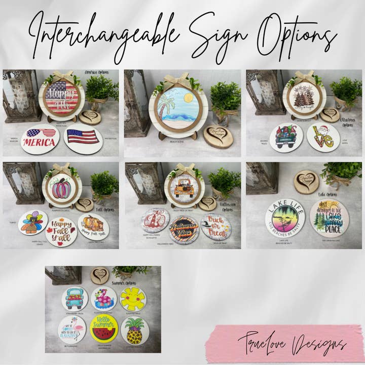 TrueLove Designs LLC - Wholesale Sign - Seasonal Attachments Interchangeable Display Sign1