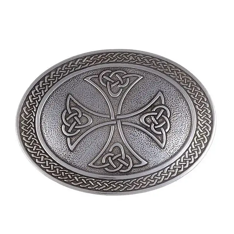 Dublin Gift Company – wholesale Belt buckle – Unisex – Pewter Celtic Cross Belt Buckle  High Cross Design0