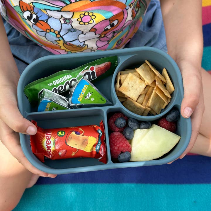 Pick Plates - Vente Sac/boîte repas – enfant - Boîte à déjeuner Bento Pick Box en silicone à 4 compartiments