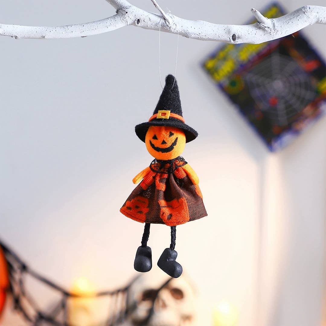 UNISHE - Wholesale Decorative Tabletop Object - Halloween Pumpkin Ghost Witch Hanging Decor Ornament ZK34420
