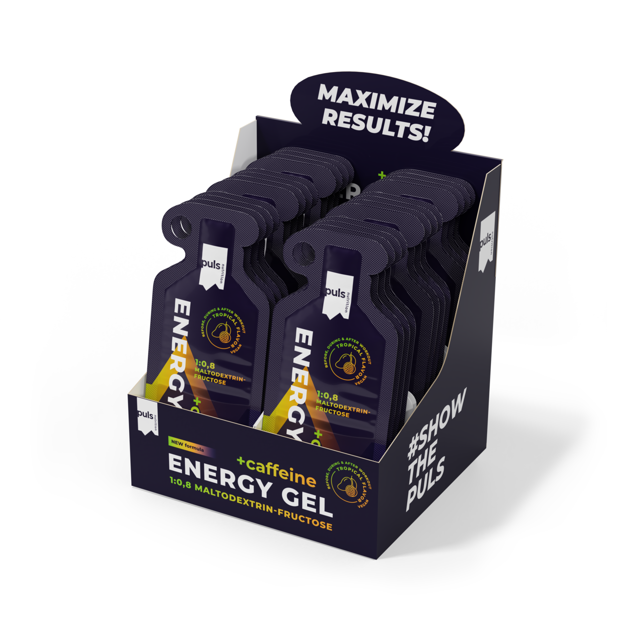 Puls Nutrition - Wholesale Sports/Energy Drink - ENERGY GEL +caffeine Tropical 40 g1