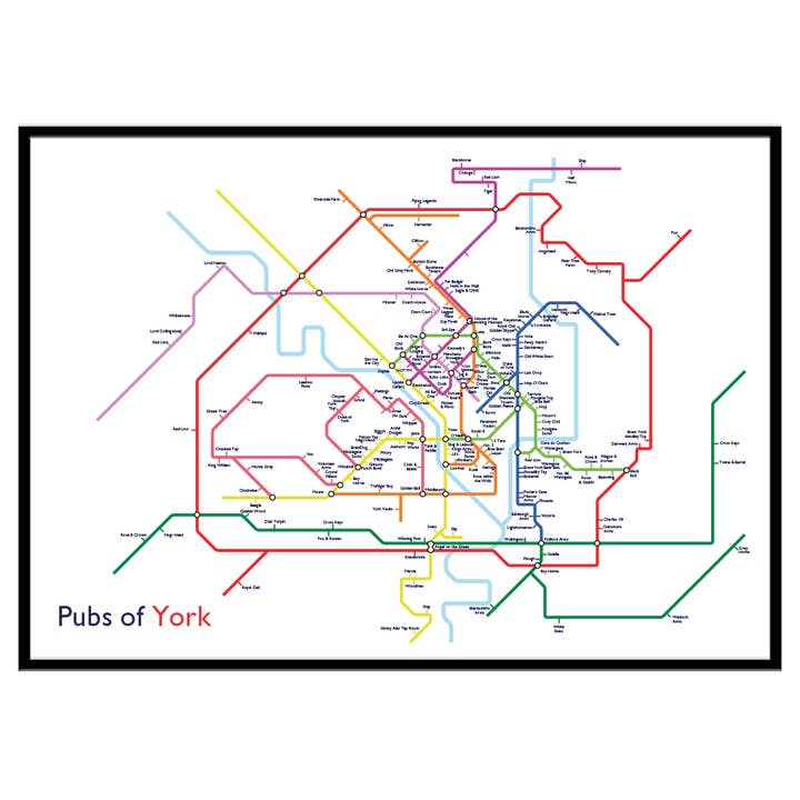 Pub di York - Stampa per la vendita all'ingrosso da parte di The Yorkshire Print Company
