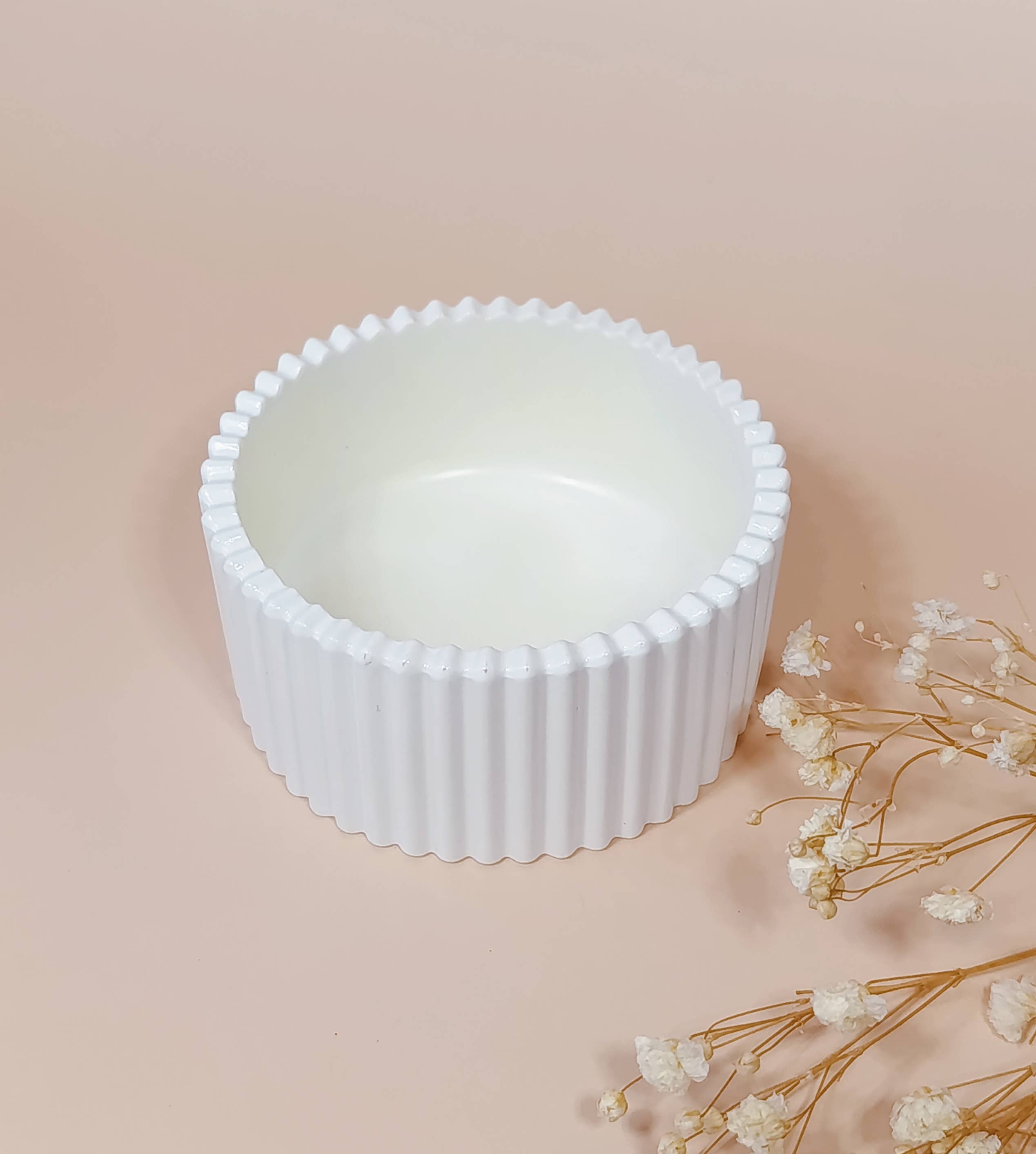 Interstellaire Créations – wholesale Candle holder – Empty simple pot for candle, mineral resin pot1