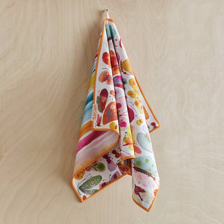 WerkShoppe - Wholesale Tea Towel - Belize Butterflies | Microfiber Kitchen Dish Towel3