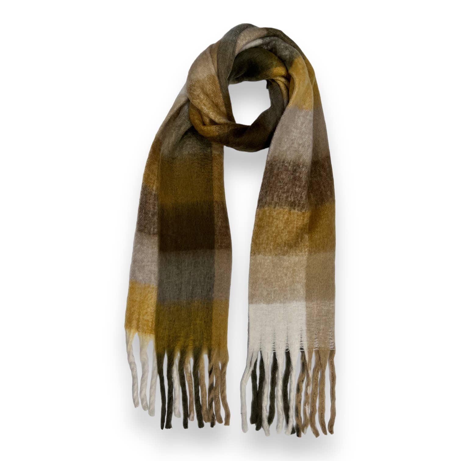 London Scarves - Vendita all'ingrosso Sciarpa - Donna - Sciarpa in morbido tessuto a quadri, 16 colori, rifinita con nappine13