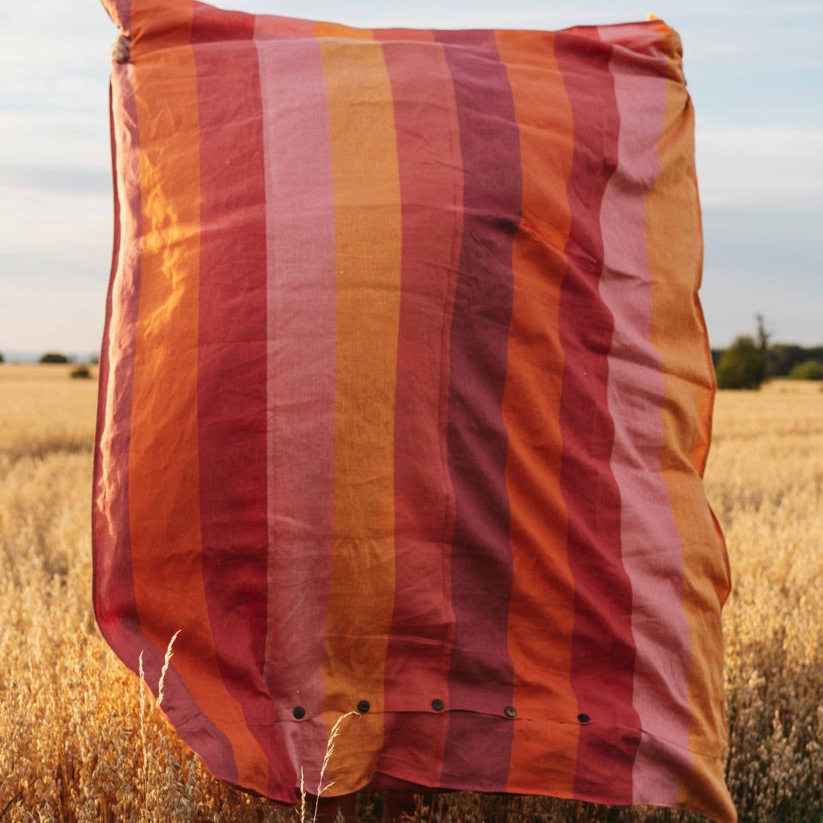 OMOM – Cobertor de cama - Crianças e bebés por atacado – OMOM Conjunto de capa de edredão em linho - Skymningsrand4