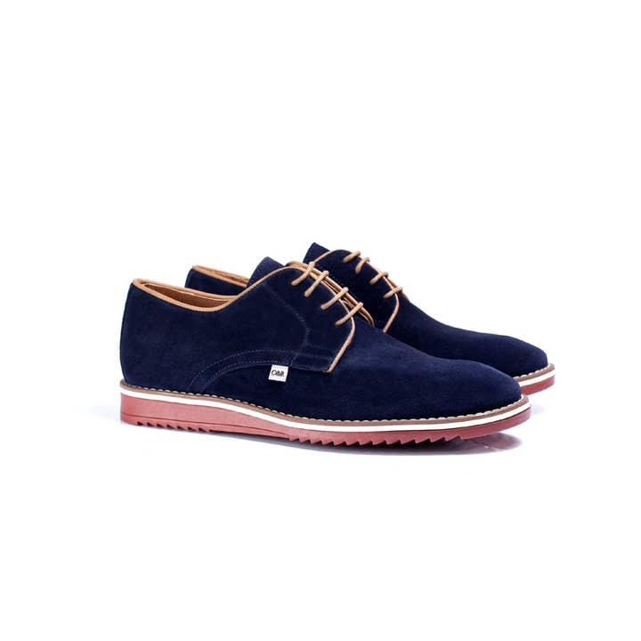 SENTO-BLUE blauwe suède sneaker voor wholesale door Ortiz & Reed