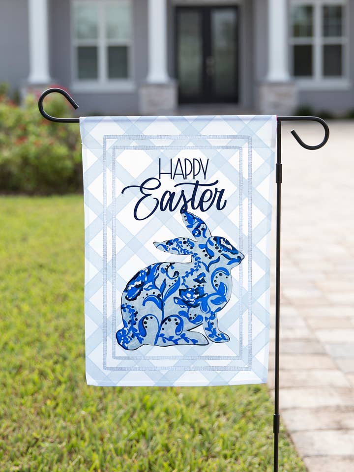 Bandeira de Jardim de Primavera – Coelhinho Chinoiserie por atacado de The Navy Knot