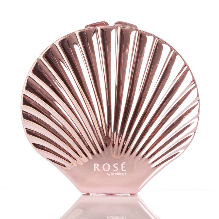 basicare - Wholesale Compact Mirror - Rose Shell Duo Compact Mirror0