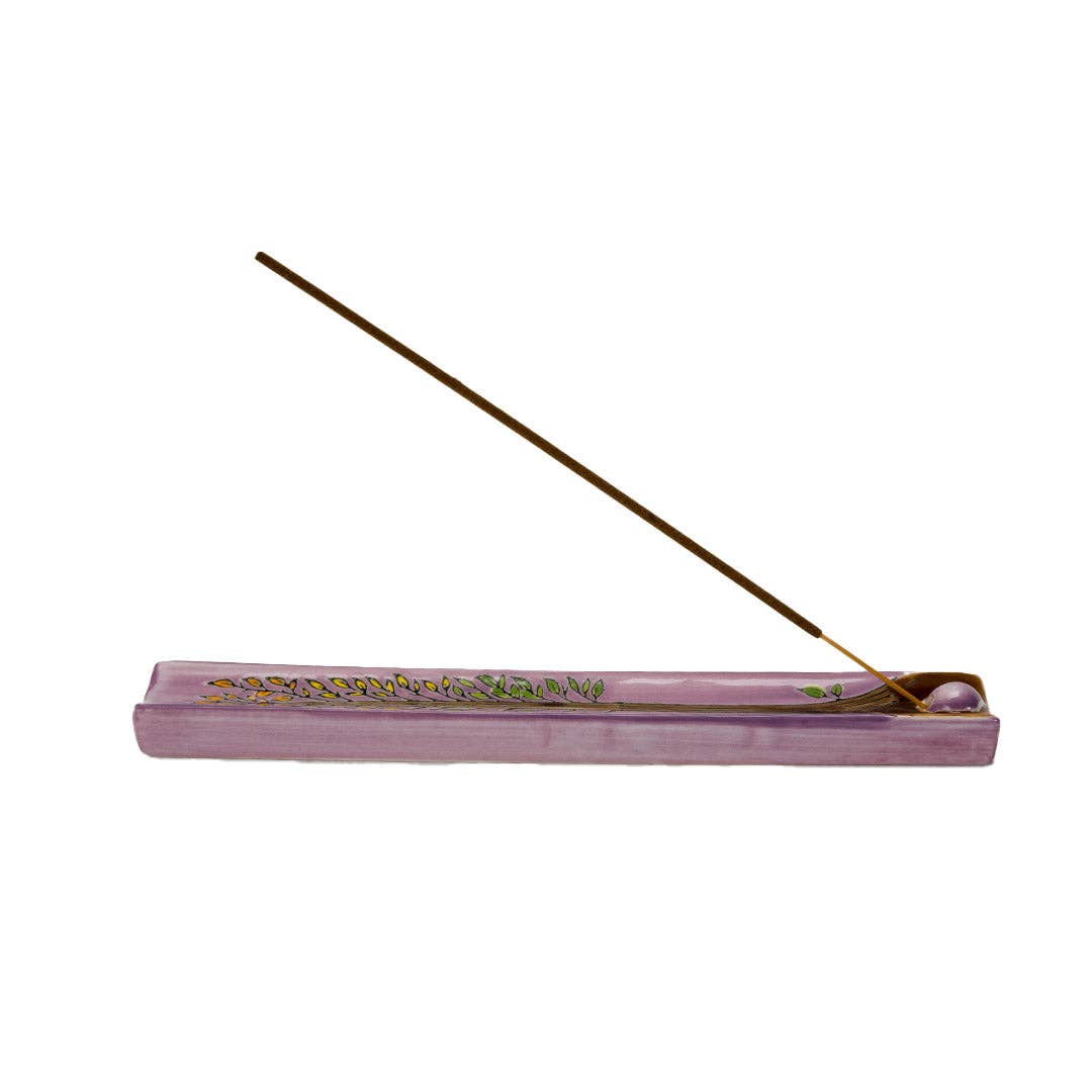 Urban Tokyo - Wholesale Incense Holder - Handpainted Ceramic Incense Holder 9 inch L Tree of Life (1/72)5