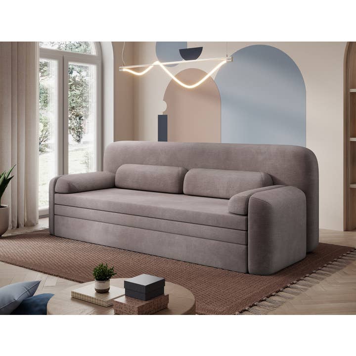 ReForm Creative Home - Wholesale Sofa - Elioss 3 Seater Storage Sleeper Sofa - Fudge Brown1