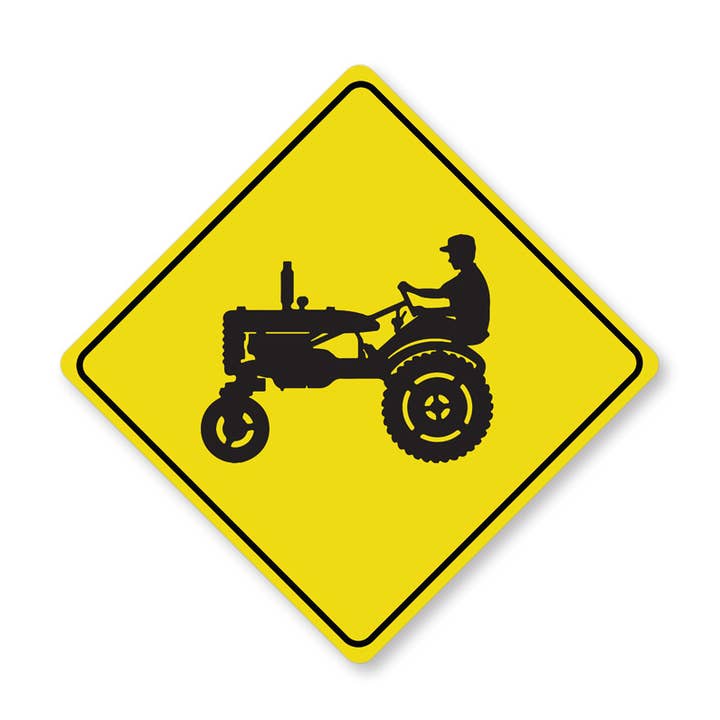Traktor Crossing Diamond Sign for engroshandel hos Lizton Sign Shop, Inc
