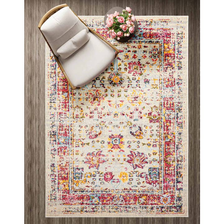 Jasmine Ivory Area Rug for wholesale on Faire2