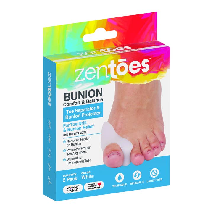 ZenToes - Wholesale Inserts/Soles - Unisex - Gel Bunion Protector Shield with Toe Separator - 2 Pack