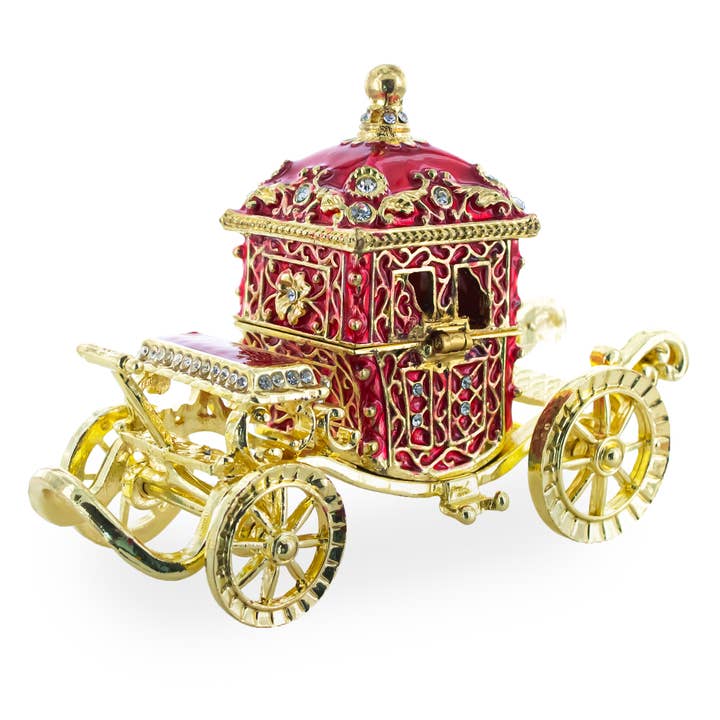 Figurine en forme de boîte à bijoux Coronation Coach pour la vente par BestPysanky