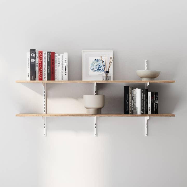 TURIN 48" Adjustable Shelves with 10" Deep Board - 2, 3 or 4 Tier - Burnt for wholesale by Wallniture