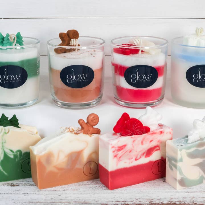 Pack de démarrage de Noël suisse pour la vente par GLOW Lather + Wick