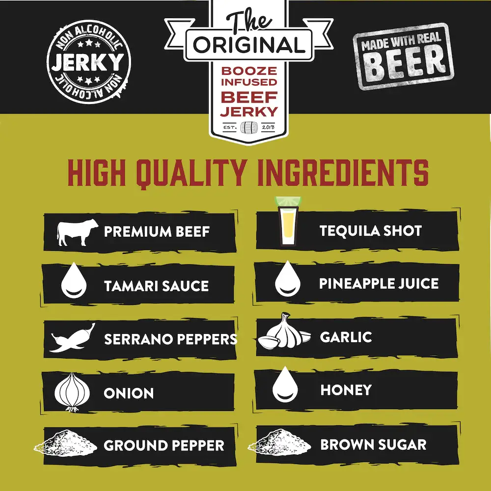 3D Enterprise - Wholesale Jerky - Boozy Jerky - Pineapple Serrano Tequila - (12 Ct. / Case)4