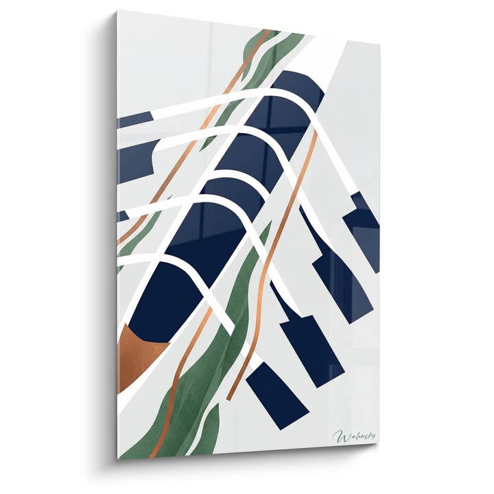 Stylized Rowing Table - Abstract Oars - Rowing Edition for wholesale by Walensky