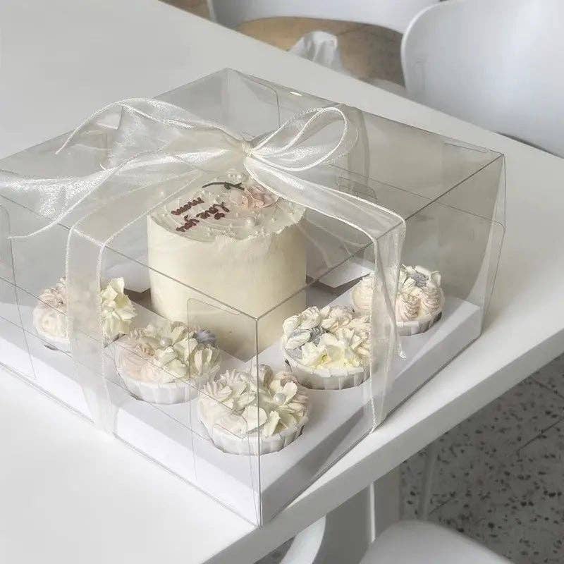Elegant Design Supply - Wholesale Cake Stand - Tall Transparent Bento Box (5 pcs / set)1