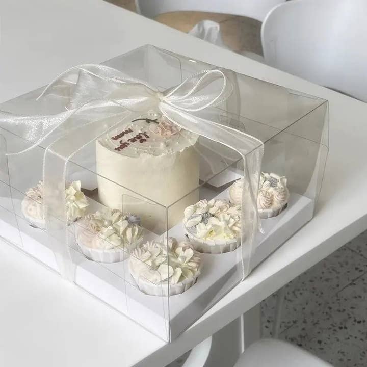 Elegant Design Supply - Wholesale Cake Stand - Tall Transparent Bento Box (5 pcs / set)1