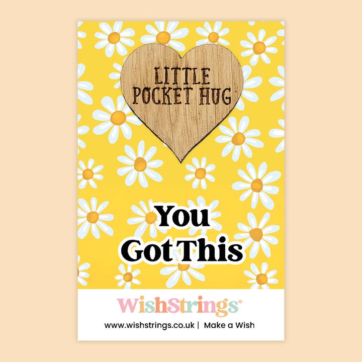 You Got This - Oak Pocket Hug Token | J093 for wholesale by WishStrings