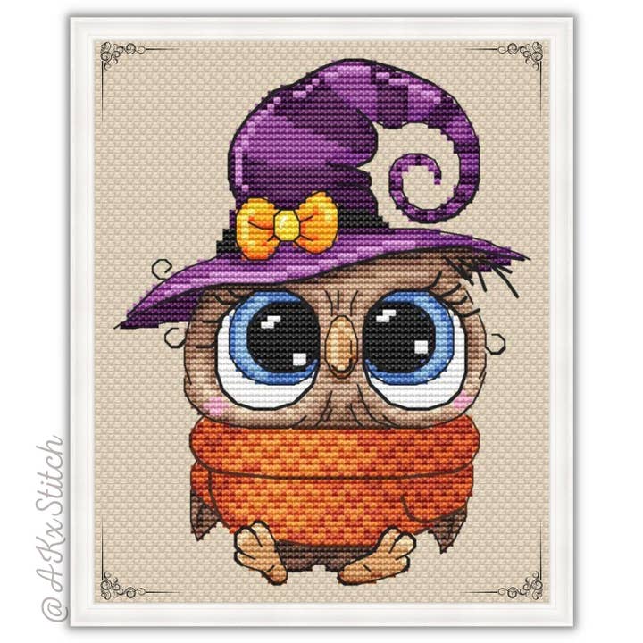 Halloween Owl Cross Stitch Kit for wholesale by AKxStitch