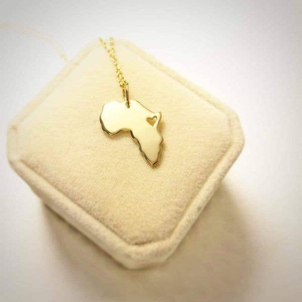 Collier Afrique en or 18 carats pour la vente par AfricanDreamland