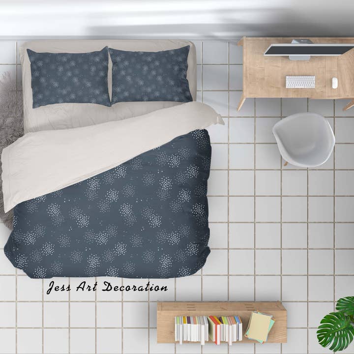 3D Blue Dot Pattern Floral Quilt Cover Set Bedding Set Duvet Cover Pillowcases SF96 for wholesale by Jess Art Decoration
