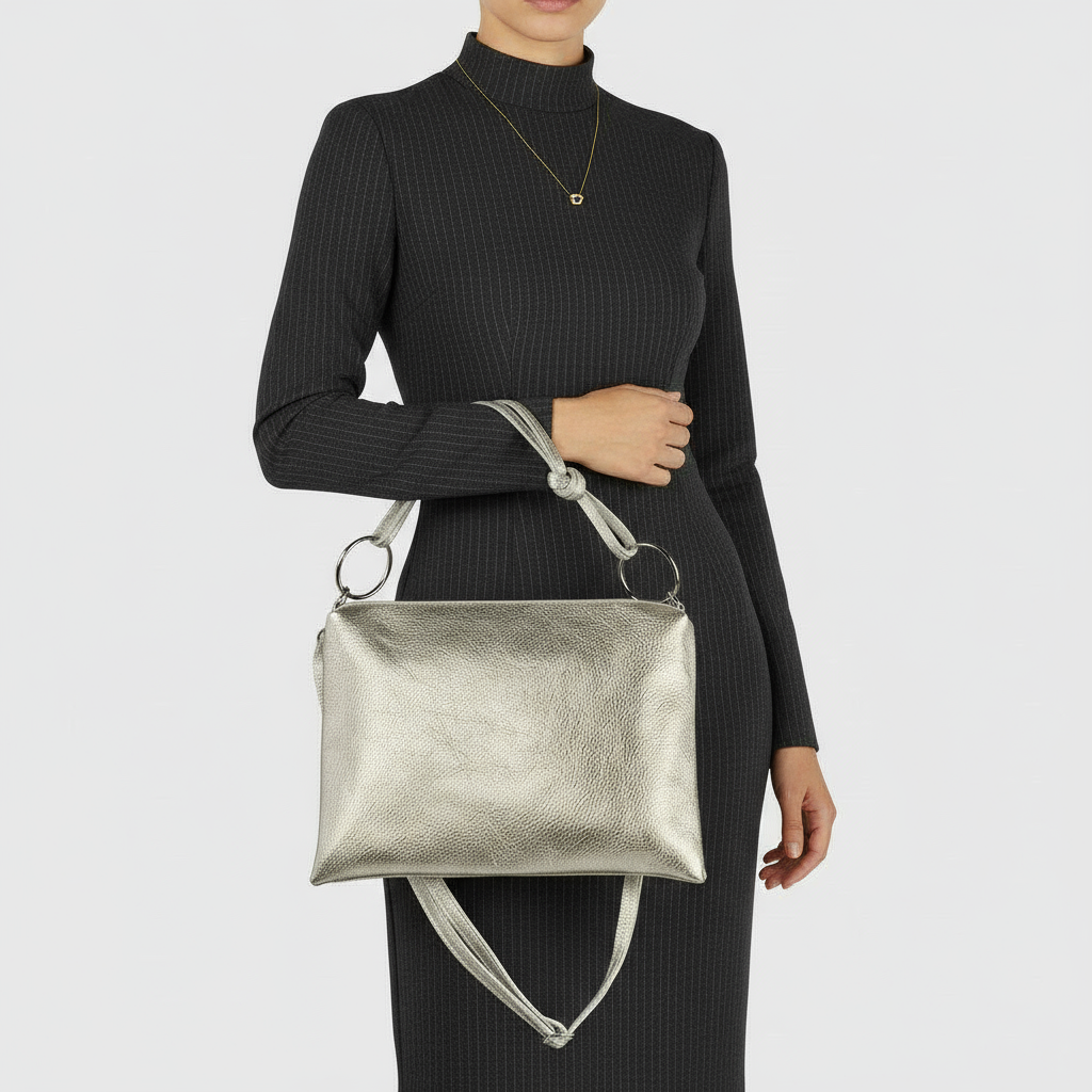 TAKEASY - Wholesale Shoulder Bag - Women's - Italian Genuine Metallic Calf Leather Shoulder Bag 17155115