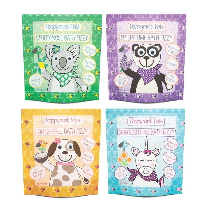 Foaming Bath Fizzies - Variety Pack for wholesale by Poppymint Pals