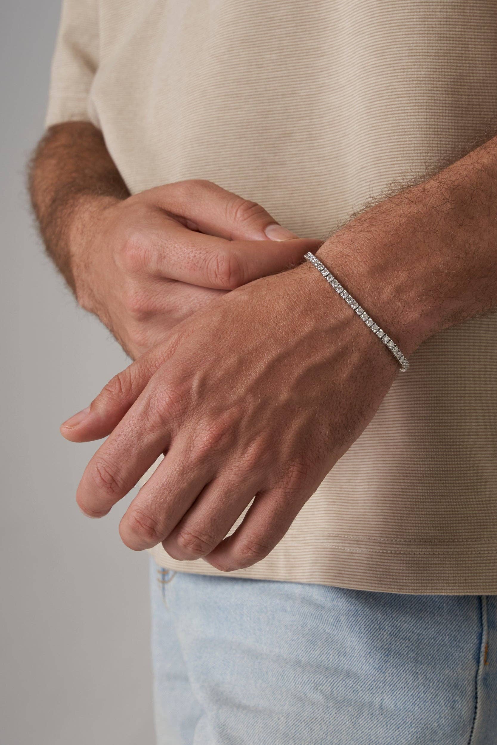 El&Elle - Vente Bracelet tennis - Bracelet tennis moissanite taille ronde1