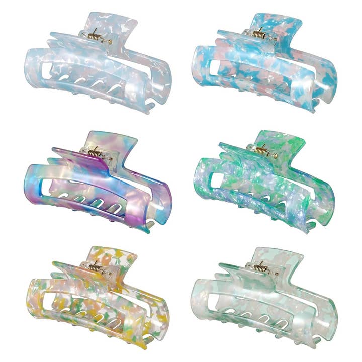 Uitgesneden Klauwclip B Pakket van 6, Stijlvolle Haaraccessoires voor wholesale door Less is More