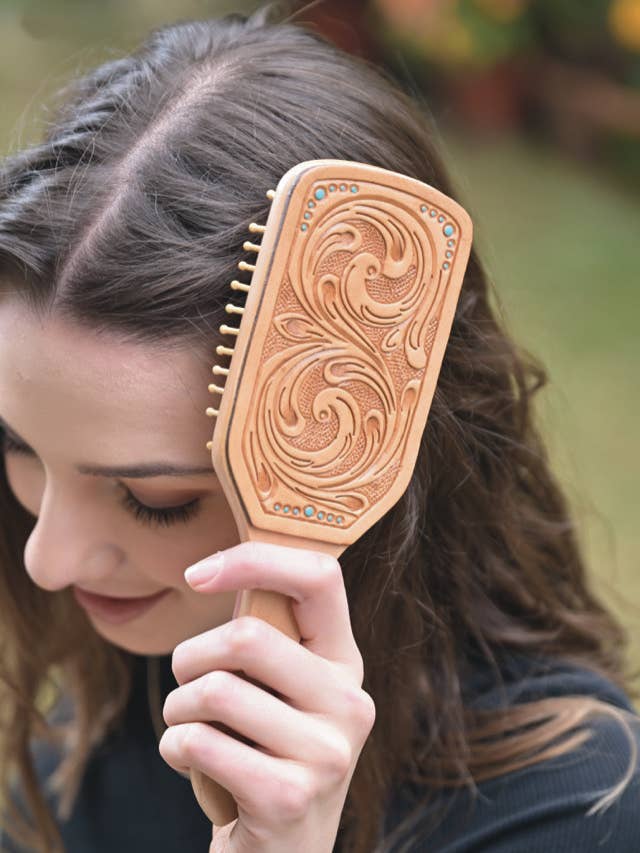 Tooling Leather Hair Brush – CA14 (Min 2 pcs) for wholesale by The Design Edge