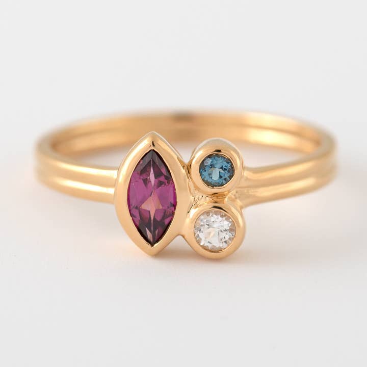 Bahini Rhodolith Clusterband für den Großhandel von Minette