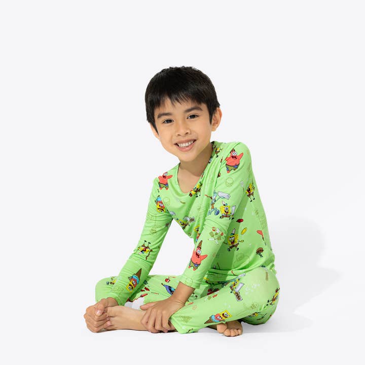 Bellabu Bear - Wholesale Sleepwear Set - Kids - SpongeBob Foodie Kids Bamboo Pajamas