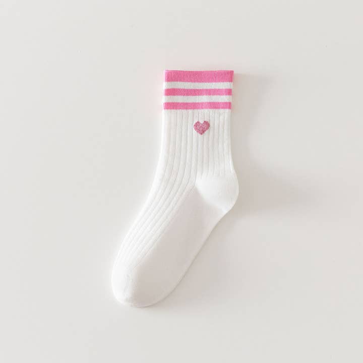 MKS America - Wholesale Socks - Women's - Heart Love Striped Socks3