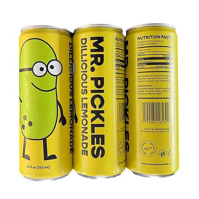 Mr. Pickles Dillicious Lemonade, 12oz can, 24ct case for wholesale by Grandpa Joe's Candy Shop