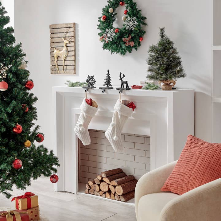 Danya B - Wholesale Christmas Decoration - Holiday Sculpture Christmas Mantel Stocking Hook Set of 35