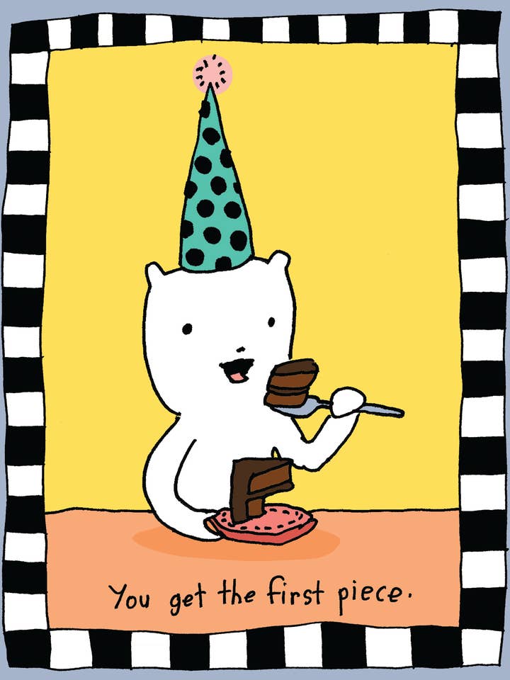 Biglietto di compleanno First Piece of Cake per la vendita all'ingrosso da parte di Alli Arnold