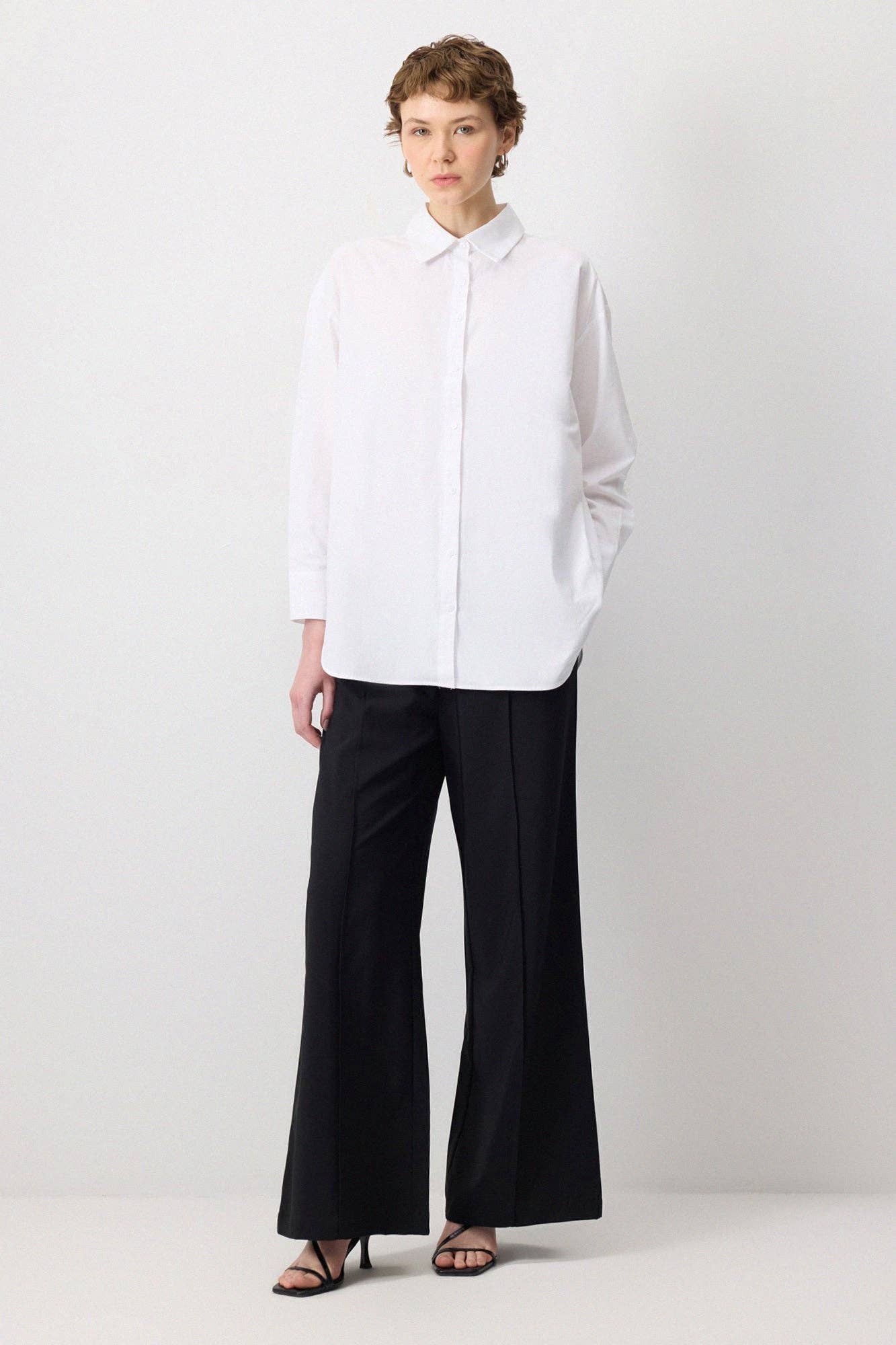 COTTON OVERSIZE SHIRT - CRISP WHITE for wholesale on Faire1