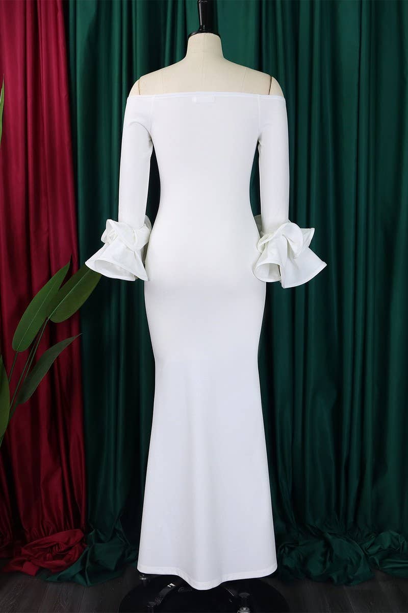 NINEXIS - Wholesale Gown - Women's - CWDMD1729_ONE SHOULDER SLIT RUFFLE SLEEVE EVENING MAXI DRESS19