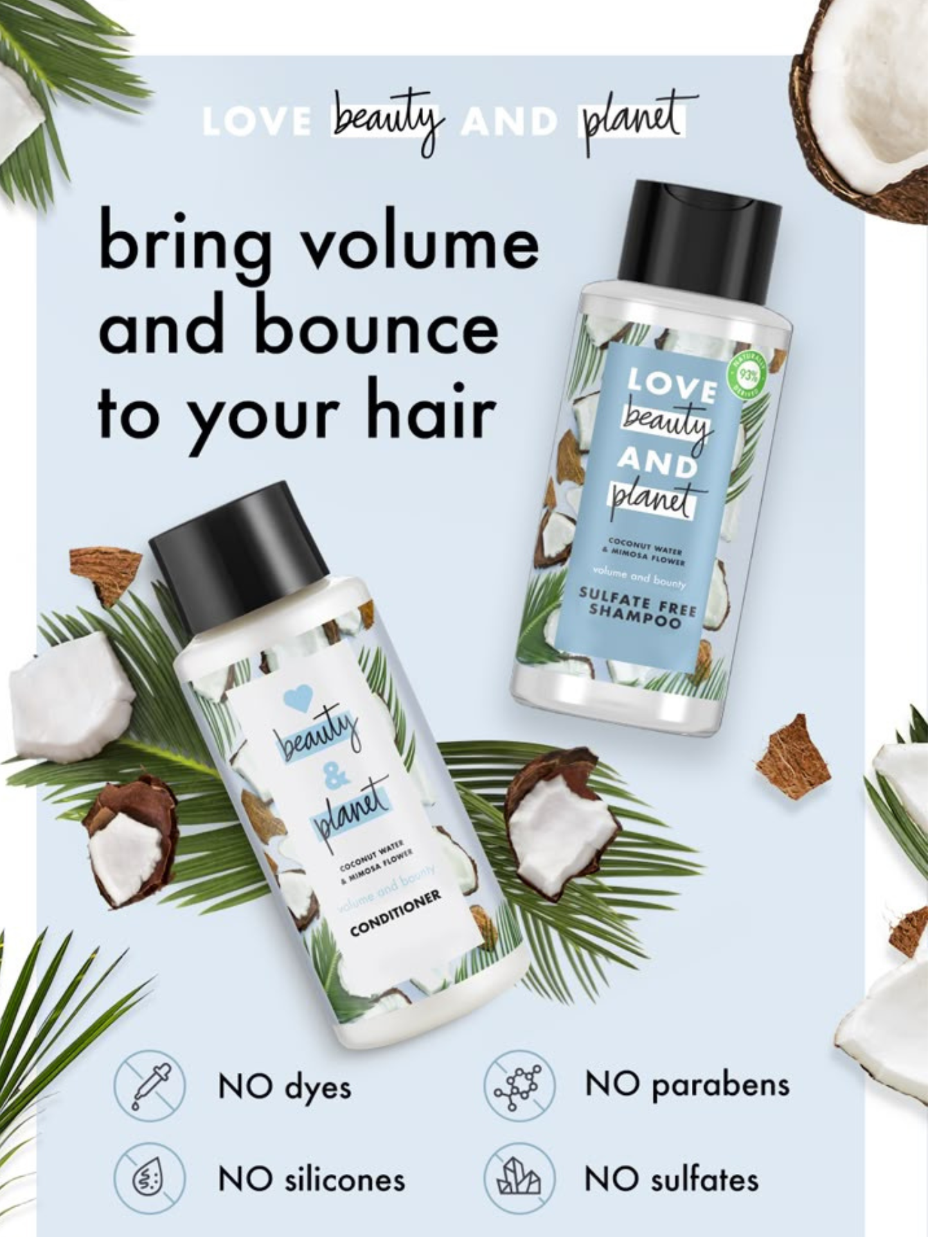 Best Beauty Group - Wholesale Hair Shampoo - LOVE BEAUTY & PLANET Coconut Volume Hair Shampoo 1oz1
