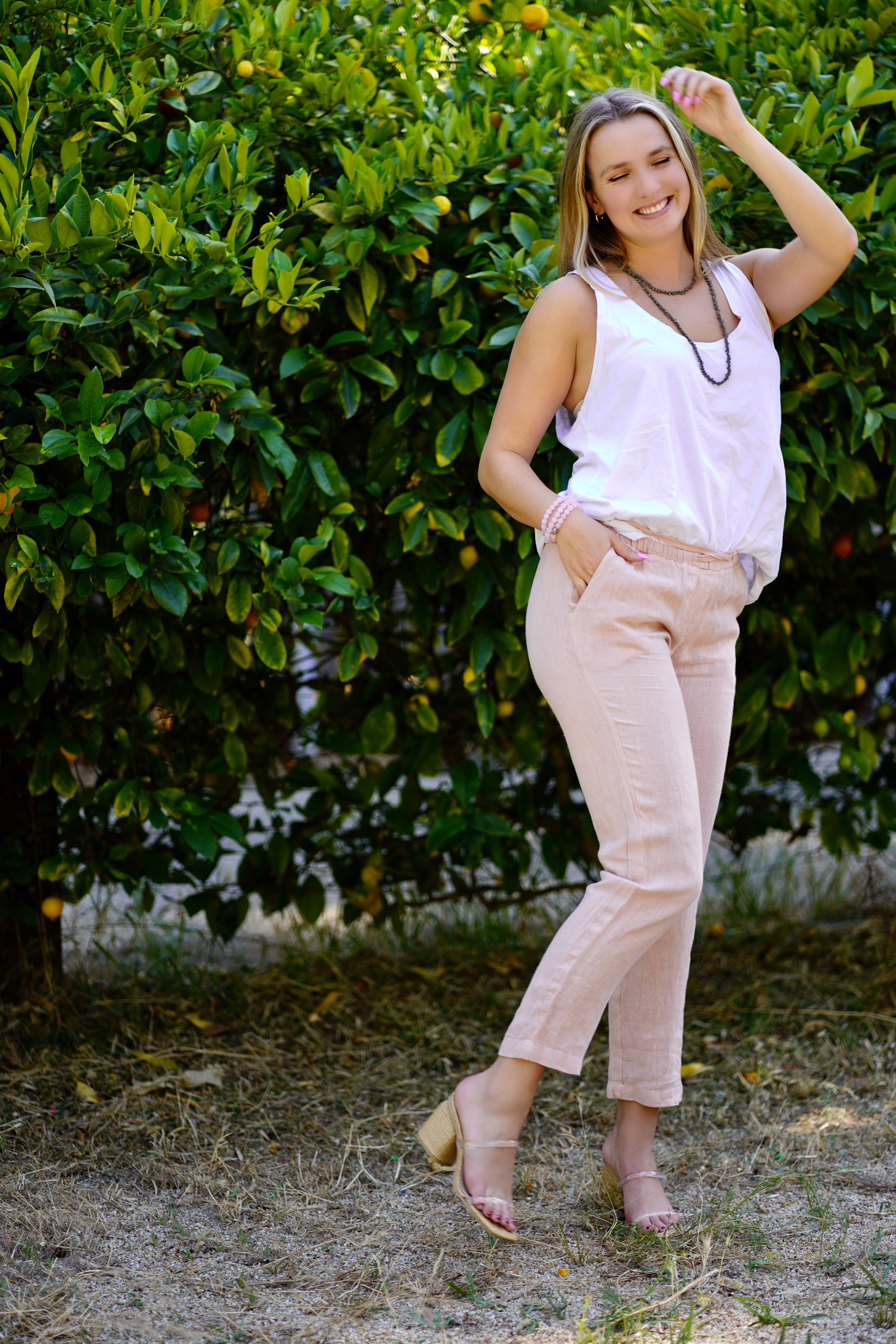 Dolma – wholesale Pants – Women's – Classic Slim Fit Linen Pants6