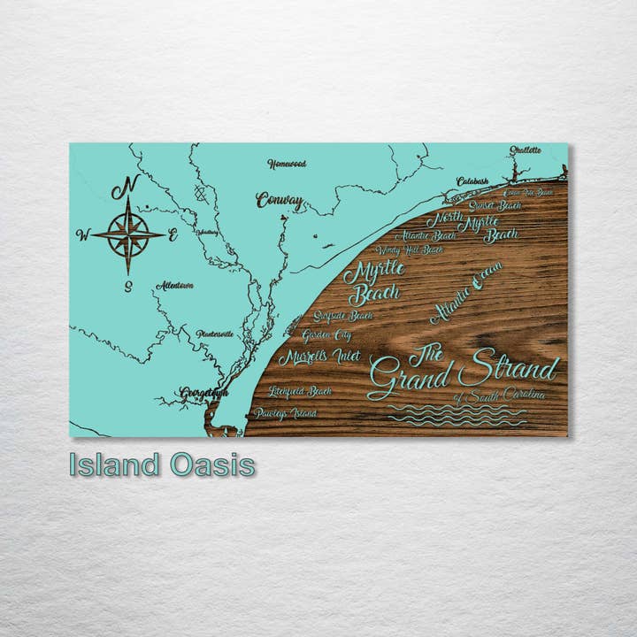 Fire & Pine - Wholesale Plattegrond - South Carolina: Grand Strand grillige kaart4