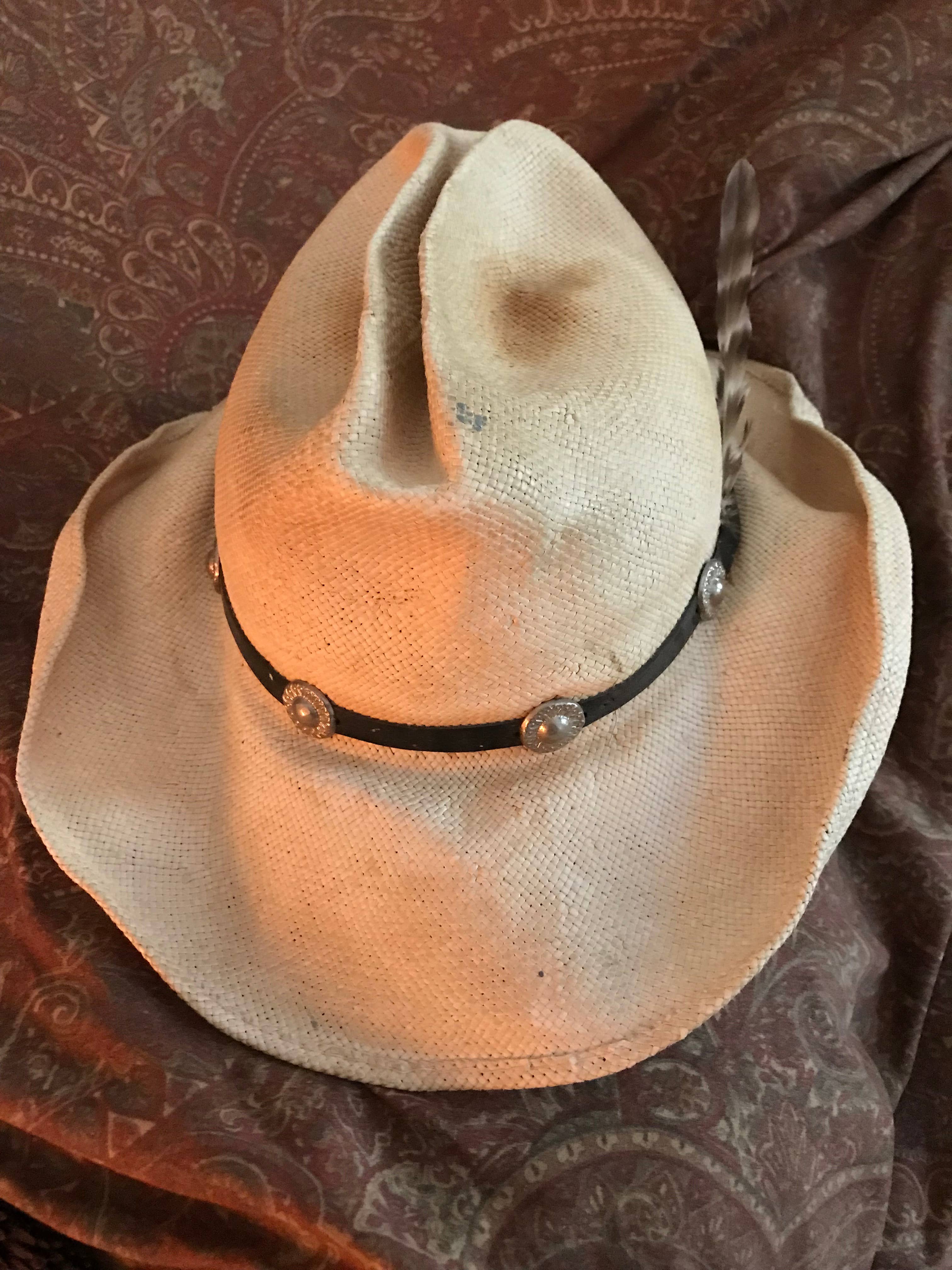Hip Vintage Hats & More – wholesale Cowboy Hat – Women’s – Hip Vintage Distressed Cowboy Hat w/ Silver Concho Hatband17