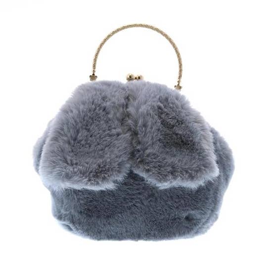 Doe a Dear - Wholesale Shoulder Bag - Kids - P60 B9553 Bunny Furry Purse (2 Colors)